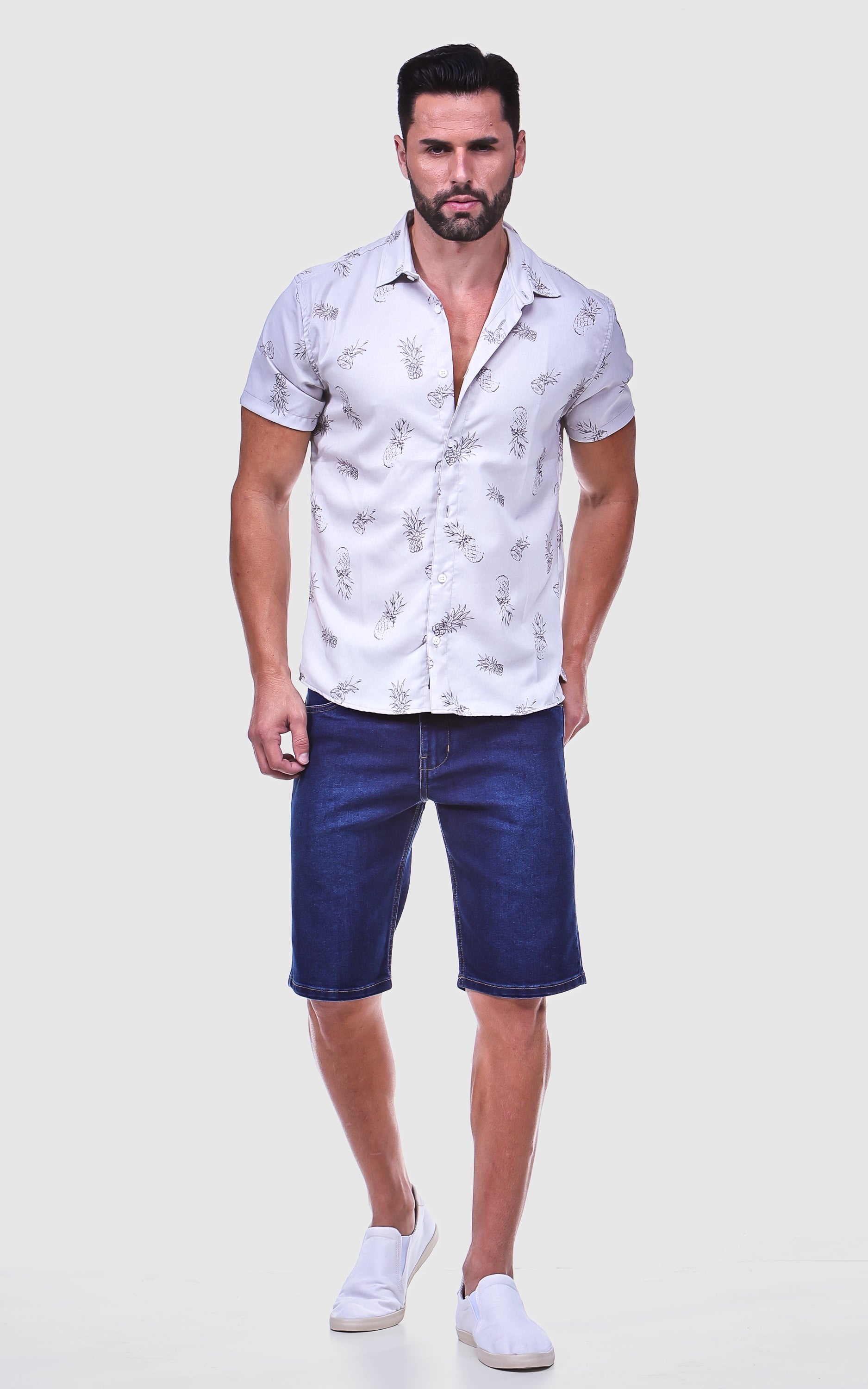 Blusa social sales com bermuda jeans