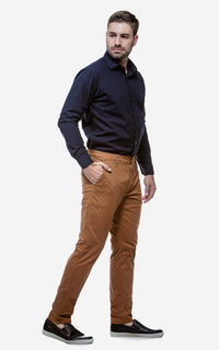 Calça Slim Social Esporte Fino Café