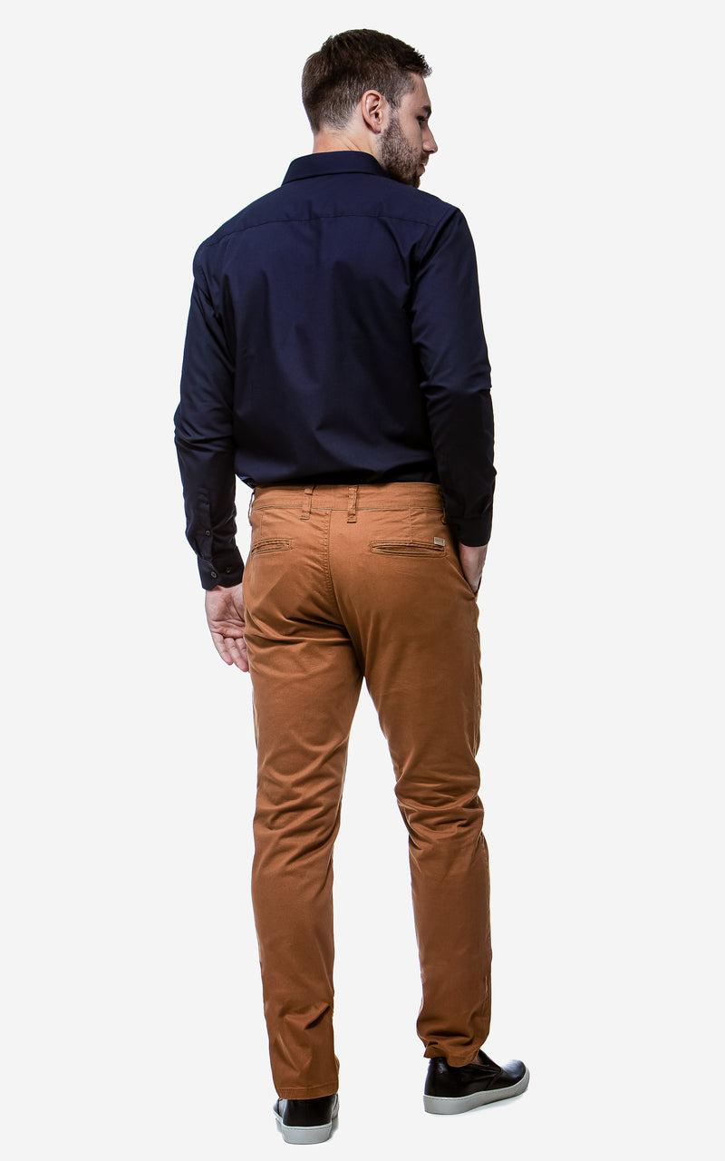 Calça Slim Social Esporte Fino Café