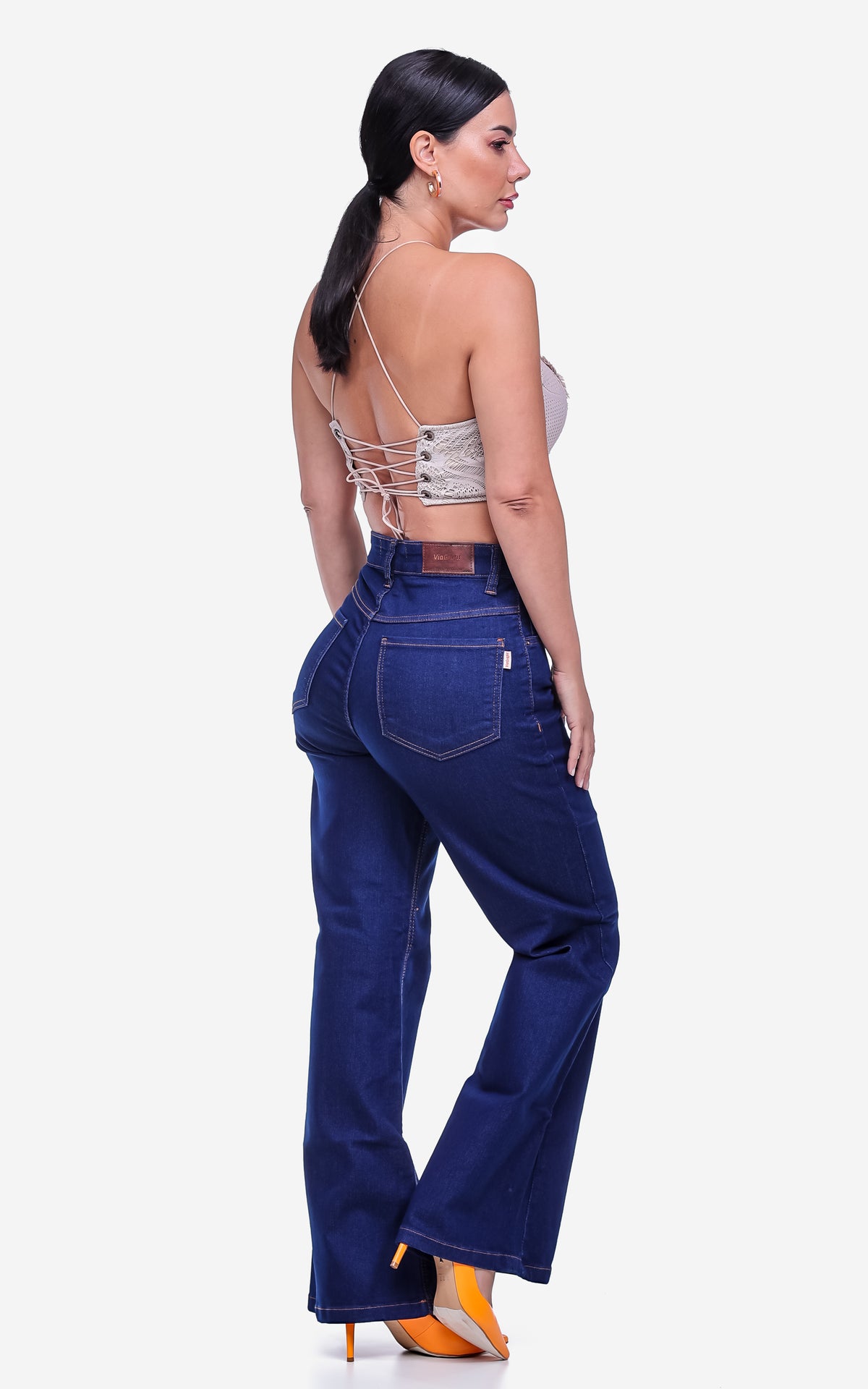 Calça Jeans Pantalona Petit