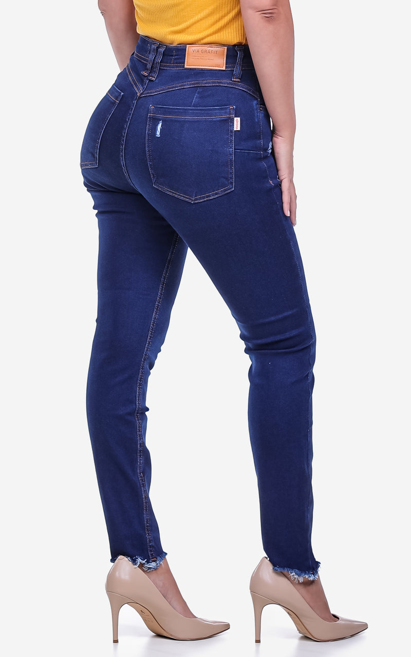 Calça Jeans Cigarrete Skinny Push Up